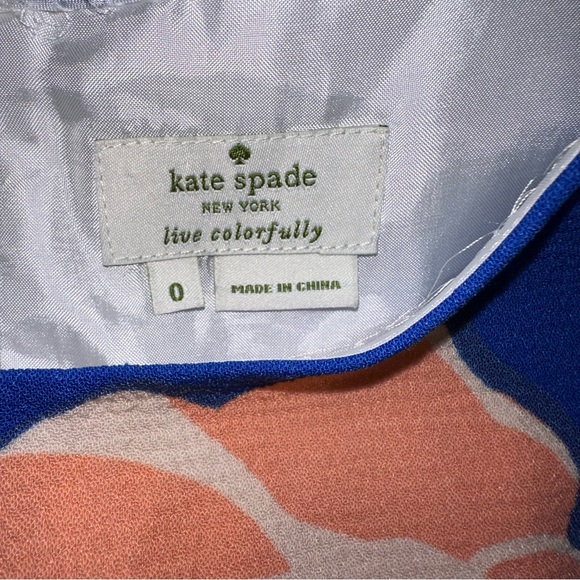 🟣4/$20 Kate Spade Short Sleeve Floral Ramona Blouse Top 0 - Picture 4 of 5